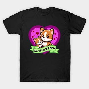 World's Best Mom Cute Corgis T-Shirt